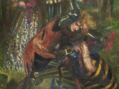 The Death of Breuse sans Pitié (detail; 1857; retouched 1865), Dante Gabriel Rossetti.