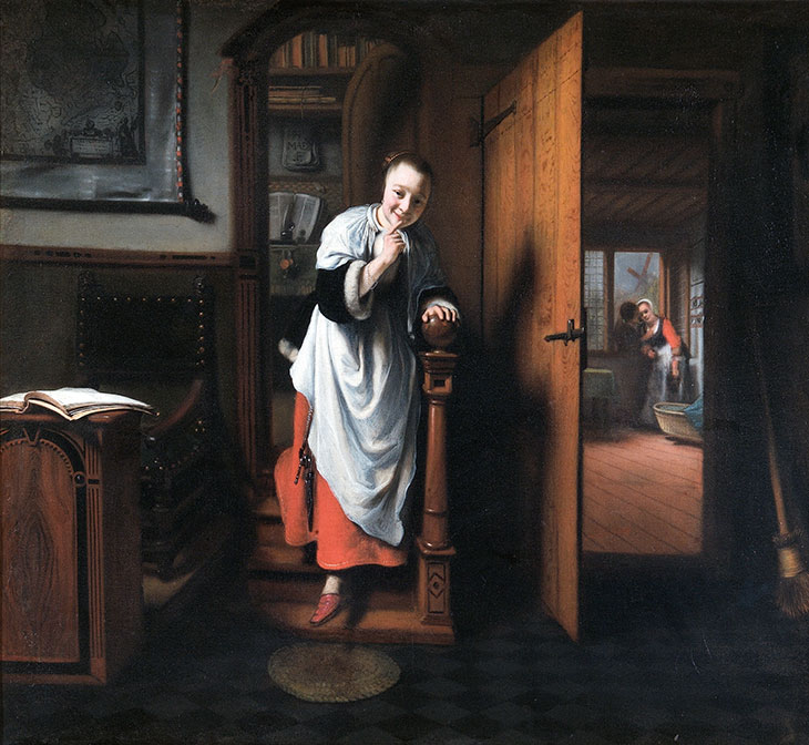 The Eavesdropper (detail; c. 1656), Nicolaes Maes. The Wellington Collection, Apsley House (English Heritage), London