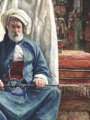 In the Bezestein, El Khan Khalil, Cairo (1860), John Frederick Lewis. Blackburn Museum and Art Gallery