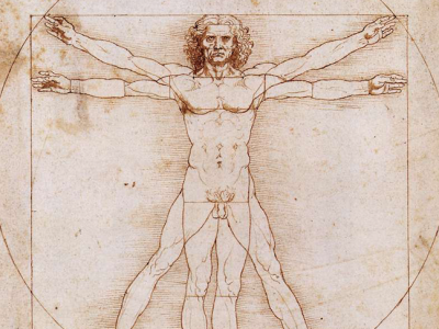 Vitruvian Man, Leonardo da Vinci, c. 1490, Gallerie dell'Accademia
