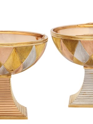 Double marriage cup (c. 1890), Michael Perchin for Fabergé. A La Vieille Russie (price on application)