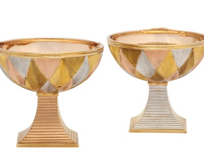 Double marriage cup (c. 1890), Michael Perchin for Fabergé. A La Vieille Russie (price on application)