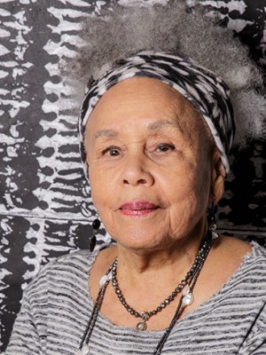 Betye Saar (b. 1926), photographed in her studio in Los Angeles in 2019.