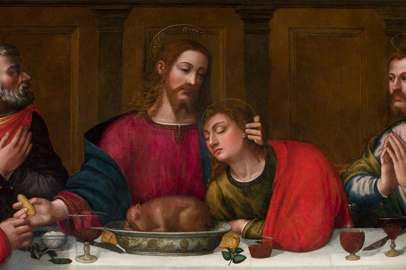 Last Supper (detail; c. 1560s), Plautilla Nelli.