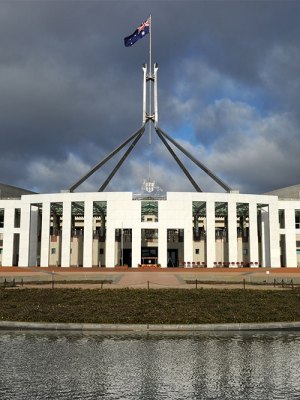 Parliament House in Canberra.