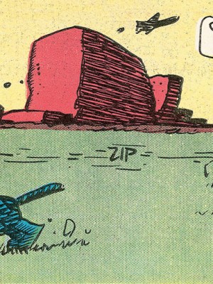 George Herriman’s Krazy Kat, a detail of the Sunday page from 6 March 1938