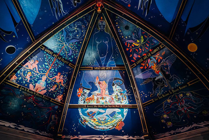 Celestial Mural (2003), Alasdair Gray, installation view of the auditorium at Òran Mór