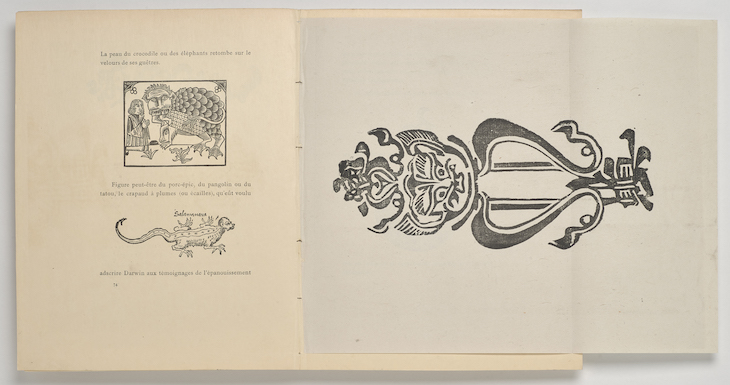 Unfolded spread from L'Ymagier (Paris :Mercure de France, 1894–1896), Alfred Jarry.