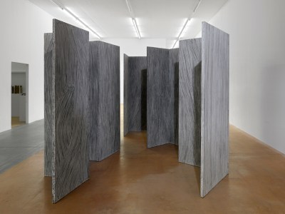 Installation view of ‘Rosemarie Castoro’ at MAMCO Geneva.