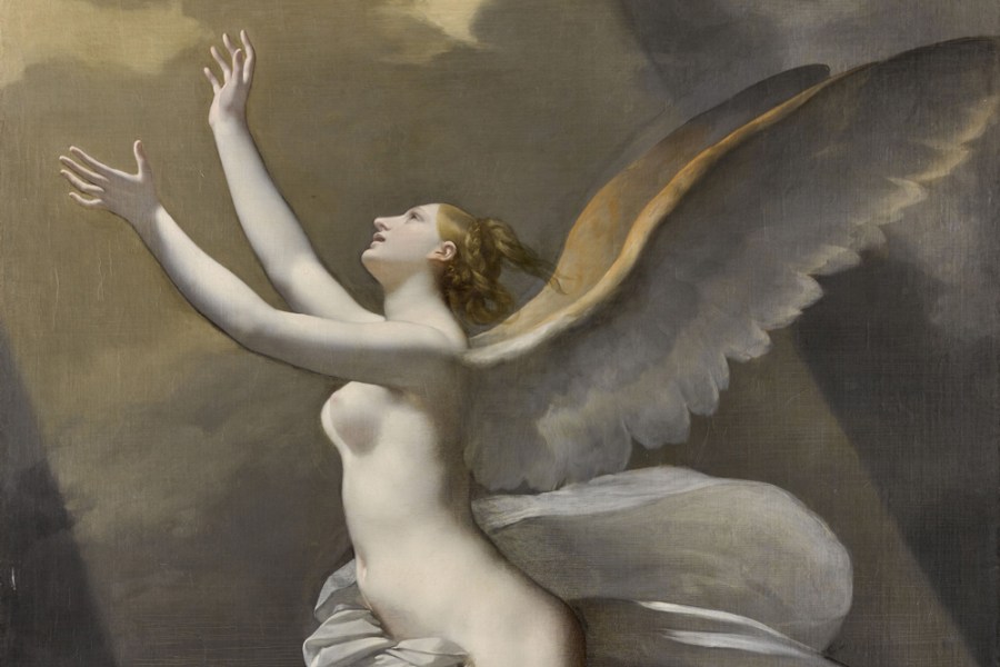 L'Âme brisant les liens qui l'attachent à la terre (1821–23), Pierre-Paul Prudhon.