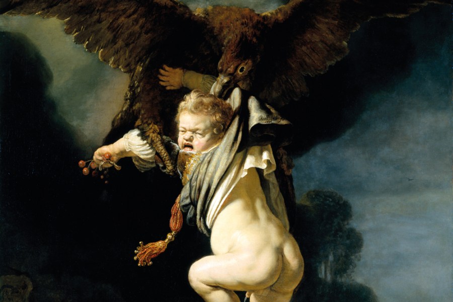 The Abduction of Ganymede (detail; 1635), Rembrandt van Rijn.