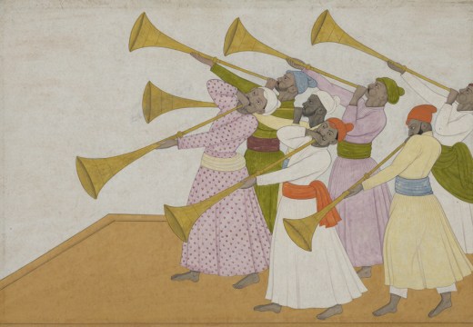 The Trumpeters (c. 1735–40), Nainsukh of Guler.