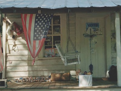 Documentation of the yard and porch of the artist Emmer Sewell.