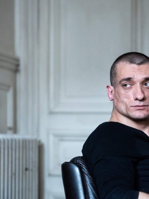 Russian artist and activist Pyotr Pavlensky during a press interview in Paris on February 22, 2020. Photo by MARTIN BUREAU/AFP via Getty Images