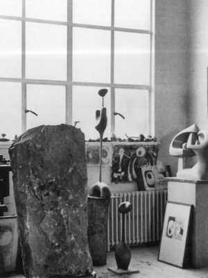 Photo of F.E. McWilliam’s studio in 1939