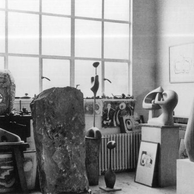 Photo of F.E. McWilliam’s studio in 1939