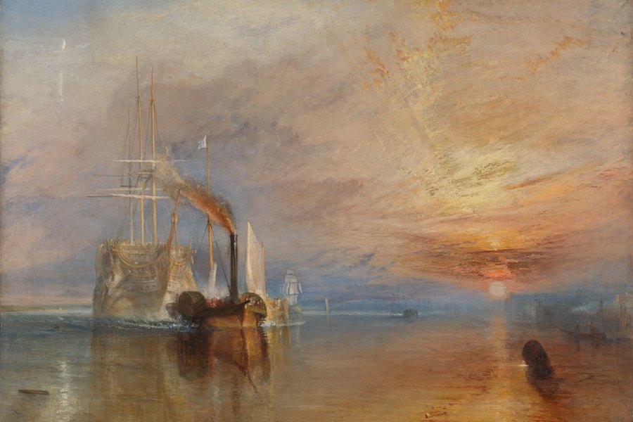 The Fighting Temeraire tugged to her last berth to be broken up, 1838 (1839), J.M.W. Turner.