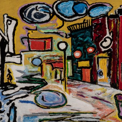 Untitled (Village Street Scene)(1948), Beauford Delaney. Terra Foundation for American Art. © Estate of Beauford Delaney, by permission of Derek L. Spratley, Esquire, Court Appointed Administrator