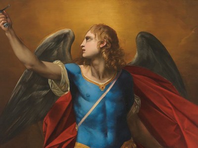 St Michael the Archangel fighting Lucifer (1626–27), Giuseppe Cesari, Cavaliere d’Arpino. Hazlitt, price on application.