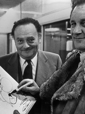 René Goscinny and Albert Uderzo in the late 1970s. Photo: STAFF/AFP via Getty Images