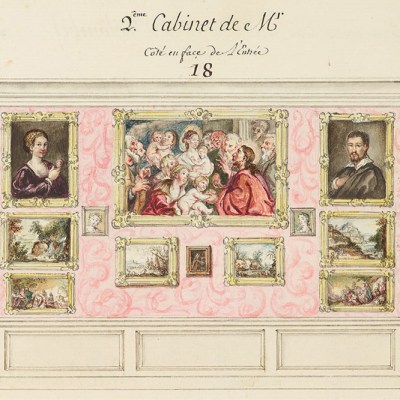Detail showing the ‘second cabinet’ on page 50 of the Catalogue des Tableaux de Mr Julienne (c. 1756), compiled by Jean-Baptiste-François de Montullé. Morgan Library and Museum, New York