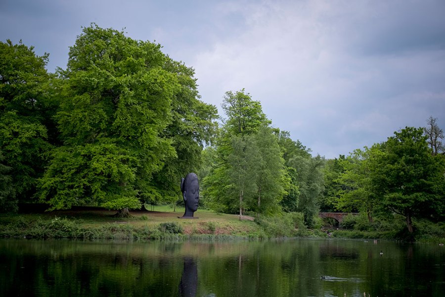 Wilsis (2016), Jaume Plensa, installation view at Yorkshire Sculpture Park.