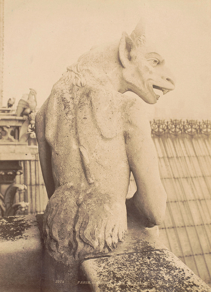 Bête on Notre-Dame, Paris, designed by Eugène-Emmanuel Viollet-le-Duc and sculpted by Victor Pyanet. Photograph: c. 1875–1900.