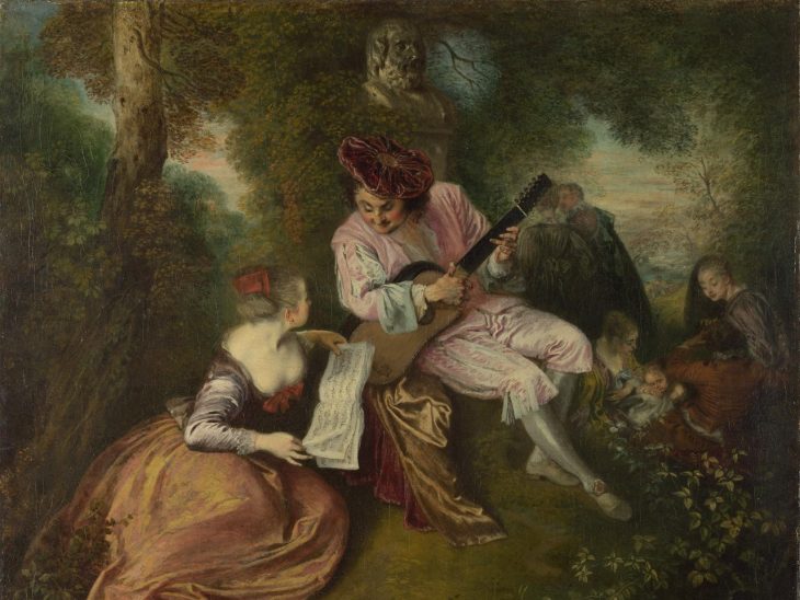 The Scale of Love (c. 1717–18), Antoine Watteau. National Gallery, London