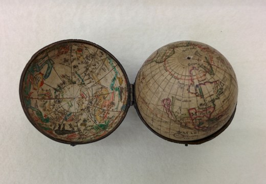 ‘Pocket’ terrestrial globe (1679), Joseph Moxon.