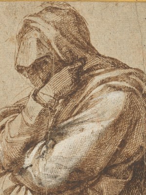 Study of a Mourning Woman (c. 1500–05), Michelangelo Buonarotti.