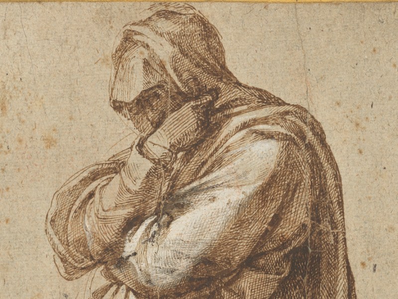 Study of a Mourning Woman (c. 1500–05), Michelangelo Buonarotti.