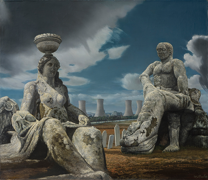 Landscape with Nuclear Power Plant (1982), Carel Willink. Museum MORE, Gelderland.