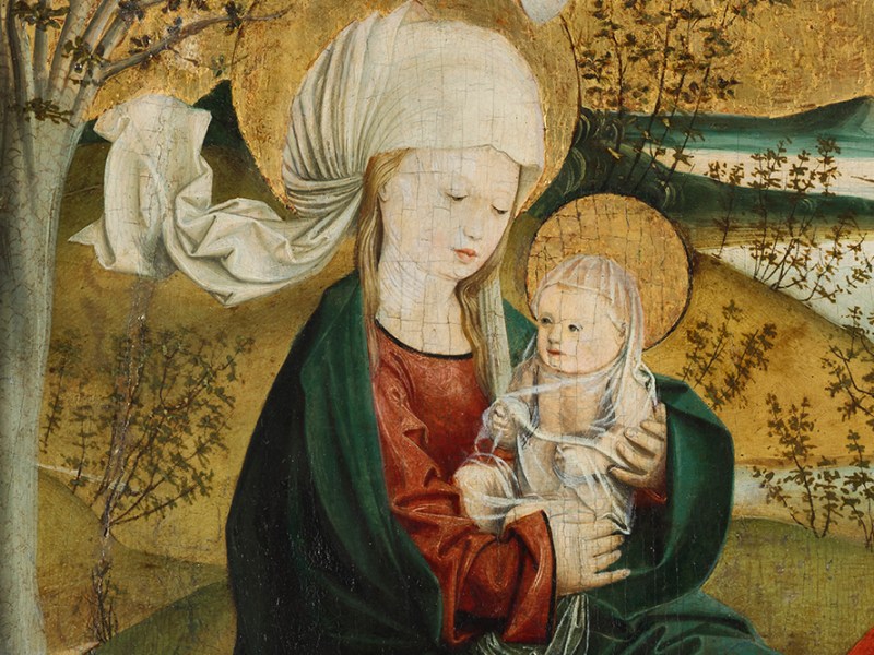 The Flight into Egypt, from the Mondsee Altarpiece (detail; c. 1495–99), Master of Mondsee.