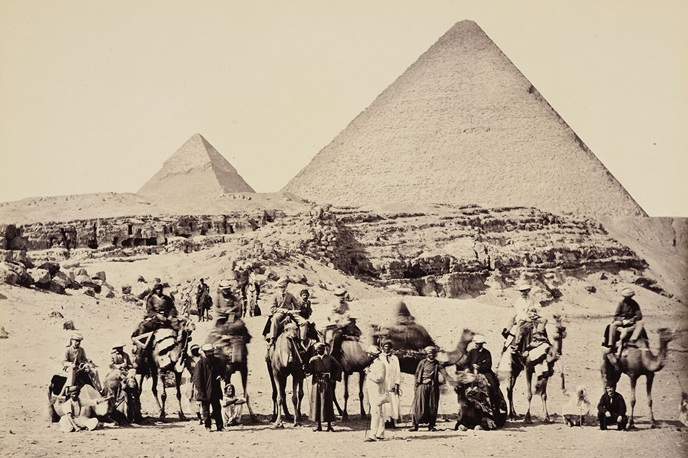 The Prince of Wales and Group at the Pyramids, Giza, Egypt (1862), Francis Bedford.
