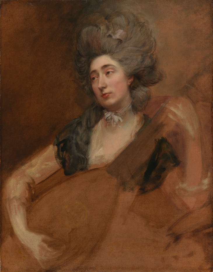 Portrait of Margaret Gainsborough holding a Theorbo (c. 1777), Thomas Gainsborough.