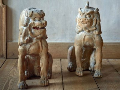 Komainu (lion-dogs) (c. 1300), Japan.
