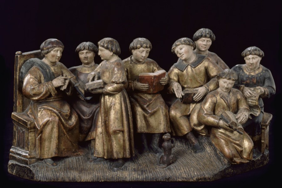 School scene (early 16th century), France.