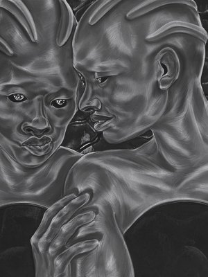 To See and To Know; Future Lovers from A Countervailing Theory (2019), Toyin Ojih Odutola.