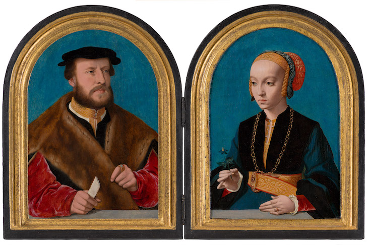 Portrait of Jakob Omphalius (1500–1567); Portrait of Elisabeth Bellinghausen (c. 1520- after 1570) (both 1538–39), Bartholomäus Bruyn the Elder.