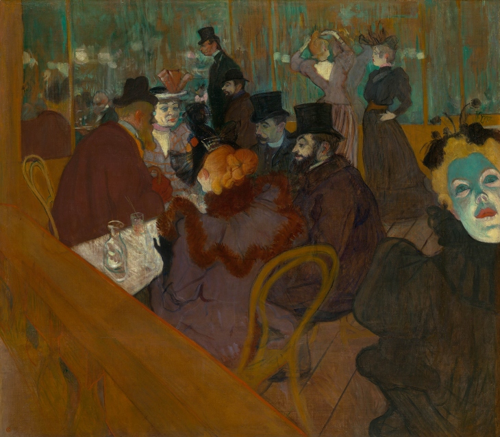 At the Moulin Rouge (1892-95) Henri de Toulouse-Lautrec.