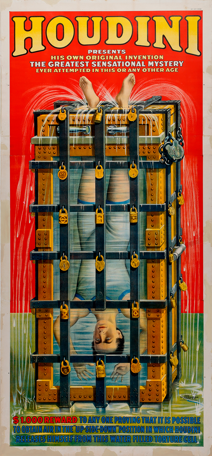 Houdini Presents His Own Original Invention (1916), Strobridge Lithographing Company.