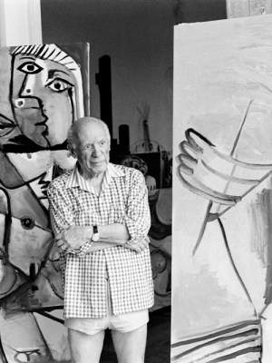 Pablo Picasso at his home and studio in Mougins, south of France, on October 13, 1971. Photo: Ralph Gatti/AFP via Getty Images