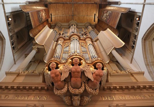 The great organ at the Grote Kerk, Alkmaar, dating to 1645 and housed in a case designed by Jacob van Campen.