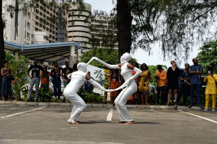 Mirror Mirror (2019), Taiwo Aiyedogbon, part of the Performance Art Pavilion at ART X Lagos 2019