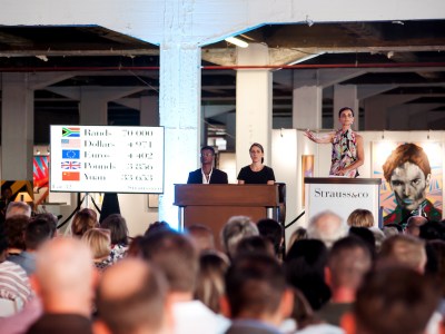 A contemporary art auction at Strauss & Co in 2019