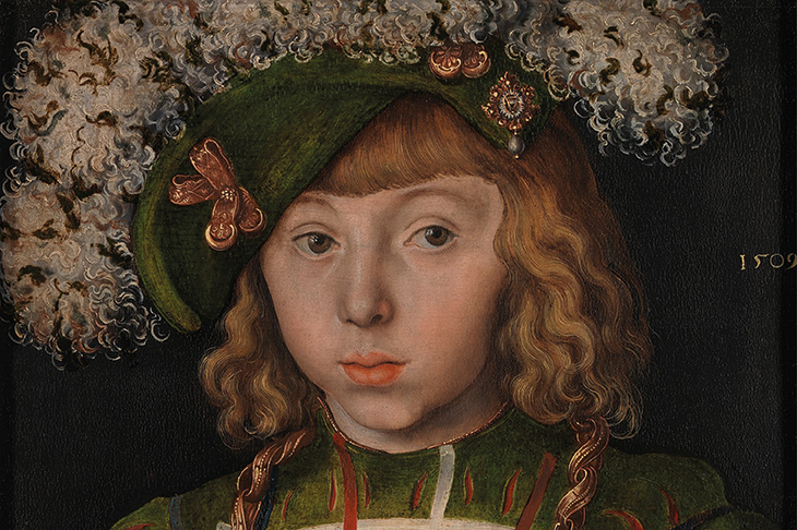 Portrait of Johann Friedrich the Magnanimous (detail; 1509), Lucas Cranach the Elder.