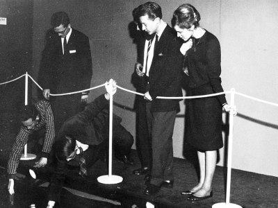 Black Water (1964), Armando. Installation view at the Kunstmuseum den Haag, 1964.