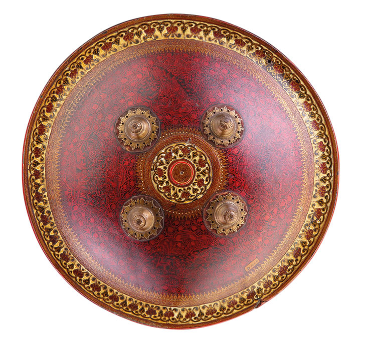 Dhal (shield) (19th century), Gujarat, India. Runjeet Singh (price on application)