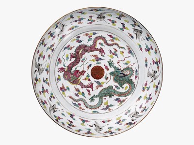 ‘Dragon’ dish, Yongzheng period (1723–35), China.