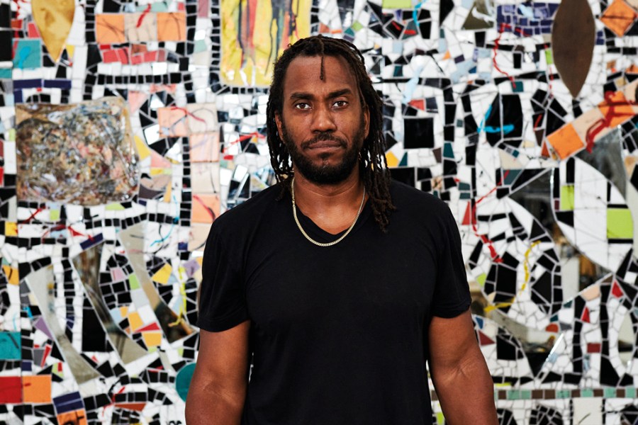 Rashid Johnson, photographed in his studio in New York in 2020.